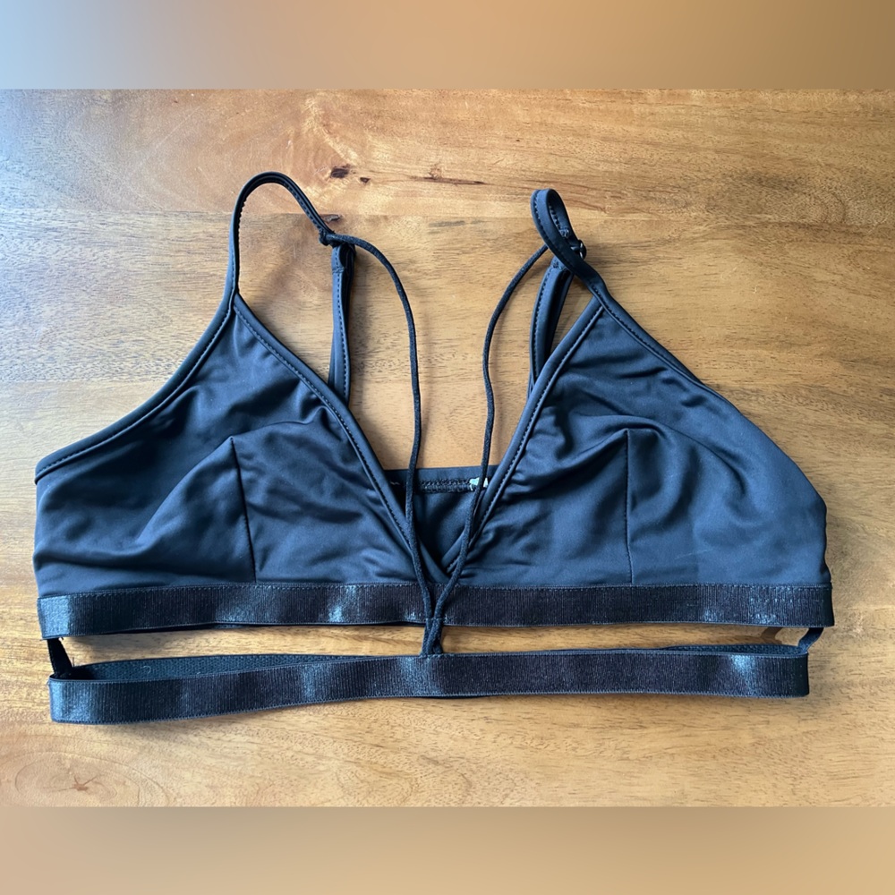 Sorte Black Pole Fitness Sports Bra